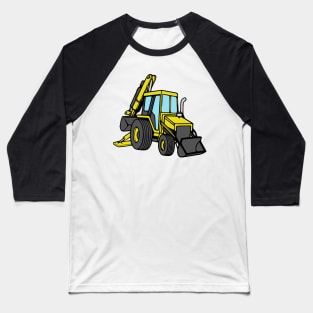 Construction Backhoe Loader Baseball T-Shirt